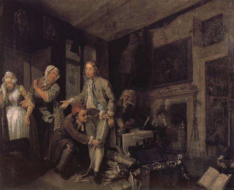 William Hogarth Property owned by prodigal oil painting image